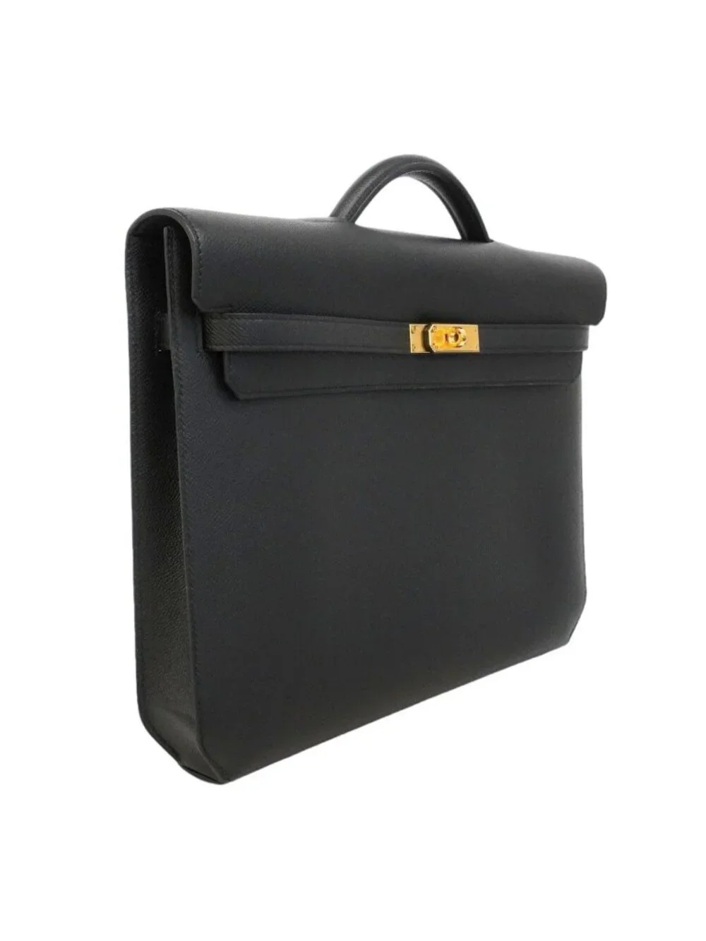 Hermes Briefcase Kelly Depeche 36 Veau Epsom Black Gold